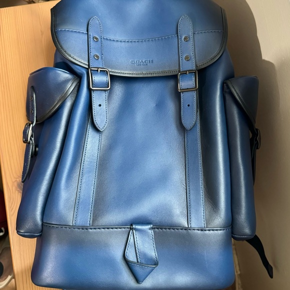🥰 Coach Hitch Backpack Deep Blue - Picture 8 of 16